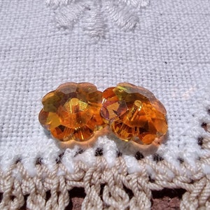 Topaz Aurora Borealis Article 3700 Margaritas Swarovski Vintage Crystal Beads