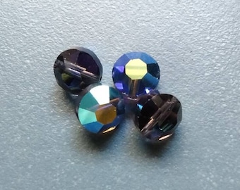 Morion Rare Color Article 5100 6mm RARE Morion AB Vintage Swarovski Crystals