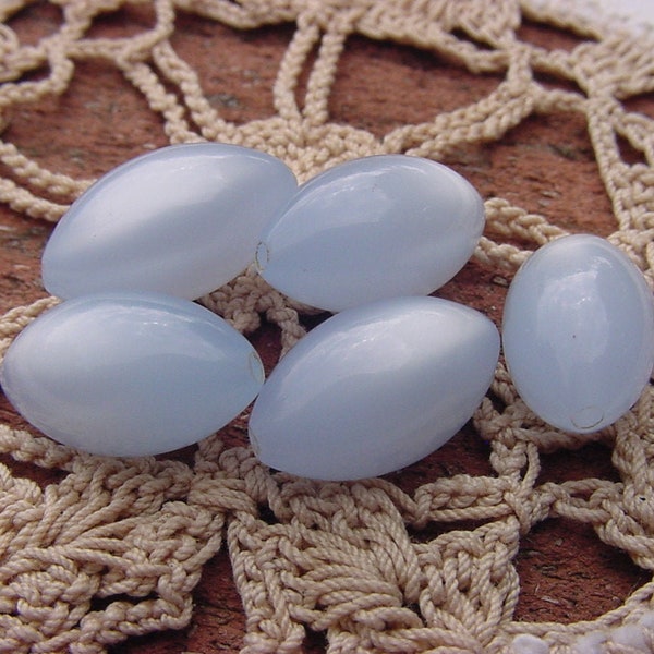Powder Baby Blue Moonglow Vintage Lucite Beads