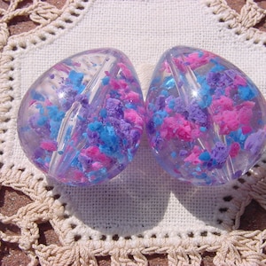 XLG Party Time Confetti DROPS Vintage Lucite Beads image 1