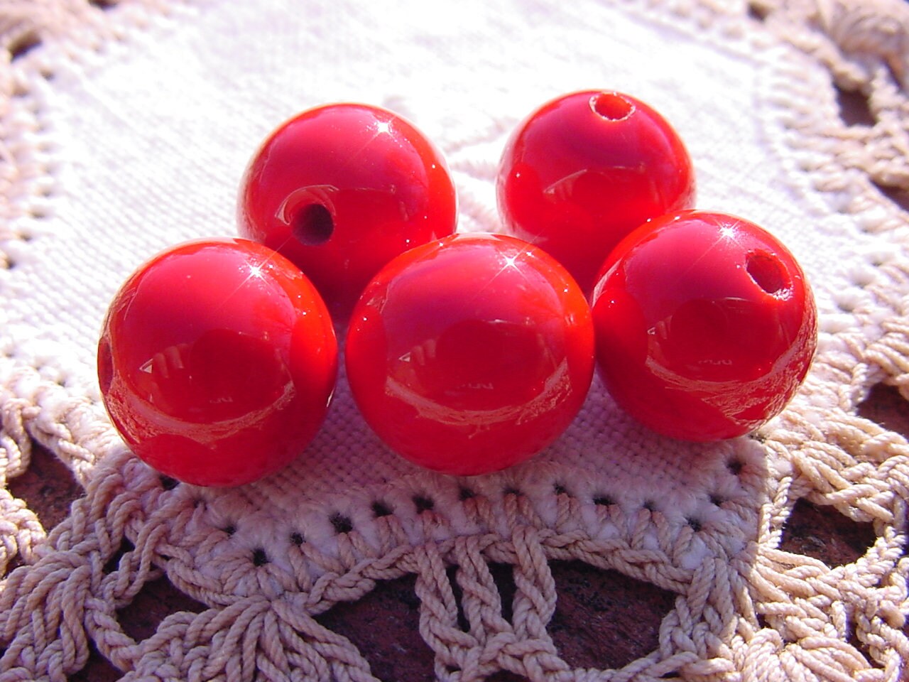 Fire Engine Candy Apple Red Perfect Red Vintage Japanese Glass Lampwork ...