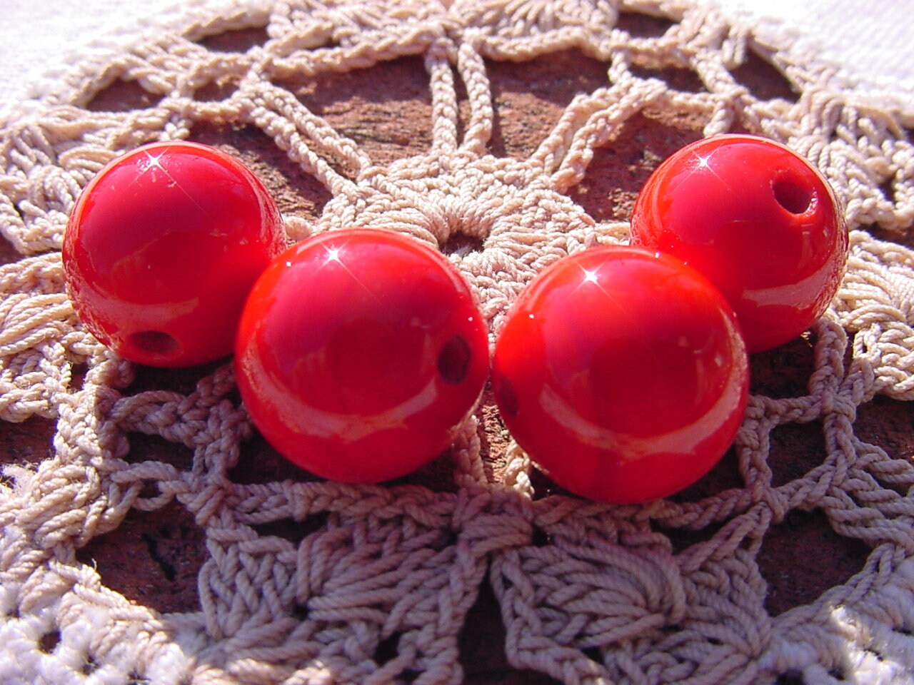 Fire Engine Candy Apple Red Perfect Red Vintage Japanese Glass Lampwork ...