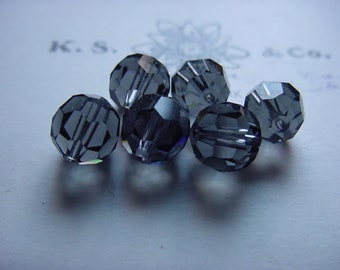 Morion Grey Gray Purple Article 199 9mm RARE Morion Vintage Swarovski Crystals