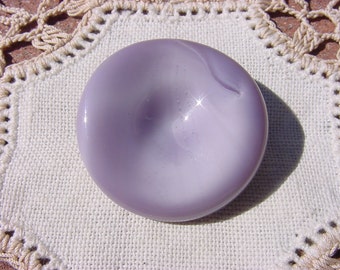 Lavender Moonglow Dimpled Vintage Czech Glass Button