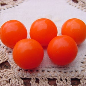 Tangy Tangelo Sour Orange Boldest Orange Candy Vintage West German Glass Beads