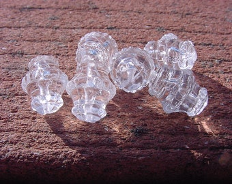 Sparkling Crystal Look Crystalline Fancy Vintage Lucite Beads