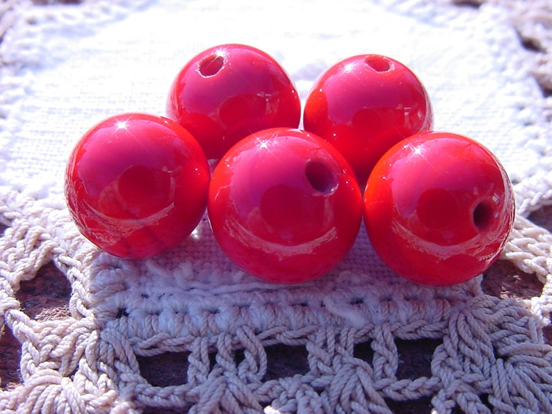 Fire Engine Candy Apple Red Perfect Red Vintage Japanese Glass Lampwork ...
