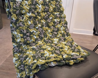 Handmade Crocheted Baby Receiving Blanket Super Soft