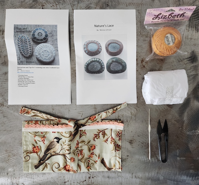 Crochet, Crochet Patterns, Crochet Kit, Crochet Gifts, Create Your Own Crocheted Stone Kit, How to Guide, Pattern and Supplies not stones image 1