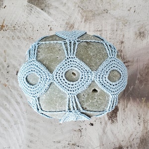 Crochet, Crochet Gifts, Crochet Gift, Crochet Handmade, Handmade Crochet, Crochet Decor, Pale Blue, Lace Stone, Handmade, Original, Home image 1