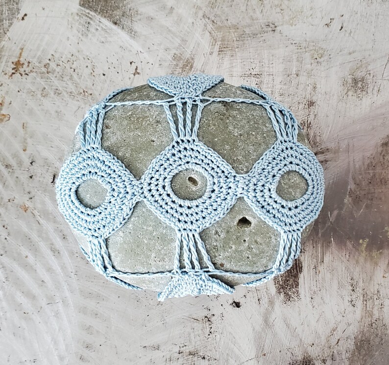 Crochet, Crochet Gifts, Crochet Gift, Crochet Handmade, Handmade Crochet, Crochet Decor, Pale Blue, Lace Stone, Handmade, Original, Home image 1