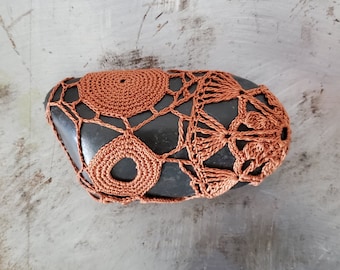 Crochet, Crochet Gifts, Crochet Gift, Crochet Handmade, Handmade Crochet, Crochet Decor, Christmas, Lace Stone, Freeform, Black Cognac