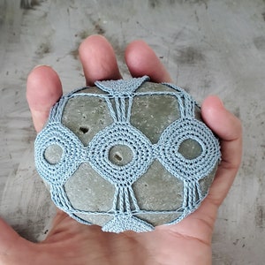 Crochet, Crochet Gifts, Crochet Gift, Crochet Handmade, Handmade Crochet, Crochet Decor, Pale Blue, Lace Stone, Handmade, Original, Home image 4