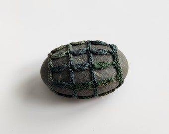 Crochet, Crochet Gifts, Crochet Gift, Crochet Handmade, Handmade Crochet, Crochet Decor, Lace Stone, Small Space Table Decoration Green Gray