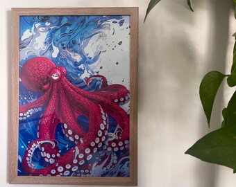 Ocean Octopus Print