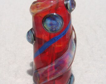 SiREN Handmade Lampwork Art Glass Focal Bead - Flaming Fools Lampwork Art Glass  sra