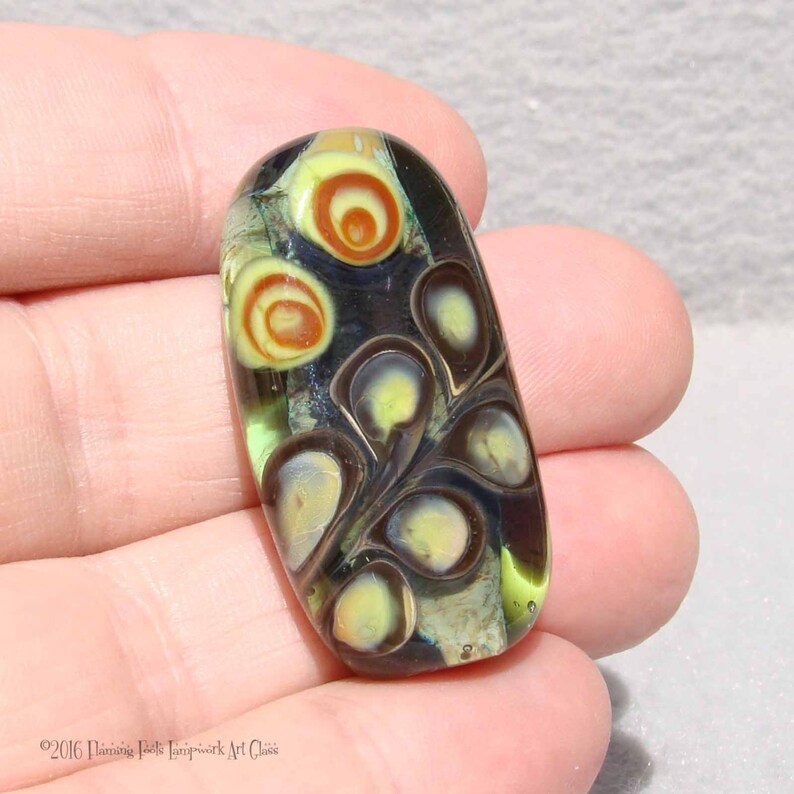 ZARZUELA Handmade Lampwork Art Glass Focal Bead Flaming Fools Lampwork Art Glass sra image 5