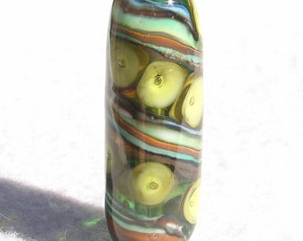 EL CAMINO Handmade Lampwork Art Glass Focal Bead - Flaming Fools Lampwork Art Glass  sra