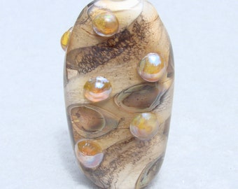 KASBAH Handmade Lampwork Art Glass Focal Bead - Flaming Fools Lampwork Art Glass  sra