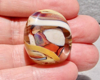 SIROCCO Handmade Lampwork Art Glass Focal Bead - Flaming Fools Lampwork Art Glass  sra