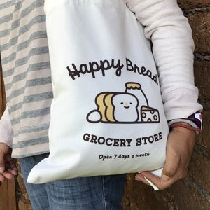 Happy Bread Grocery Store Tote image 1