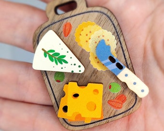 Cheese Wooden Charcuterie Board Magnet