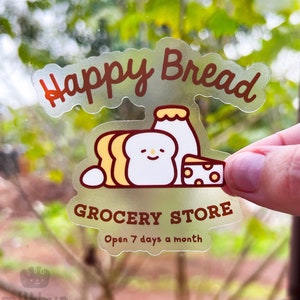 Happy Bread Grocery Transparent Sticker