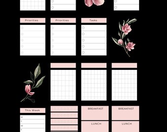Flower Planner Sticker Sheet