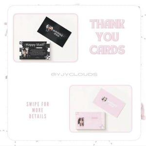 Tarjetas de agradecimiento / Kpop (listado físico)