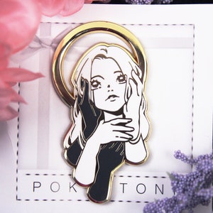 original | hold me down enamel pin | july 2023 patreon exclusive