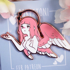 Oryginał | Emaliowana przypinka z ptakiem nierozłączką | Luty 2023, wyłącznie na platformie Patreon