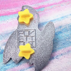 yellow rubber star pin backings for enamel pins image 2