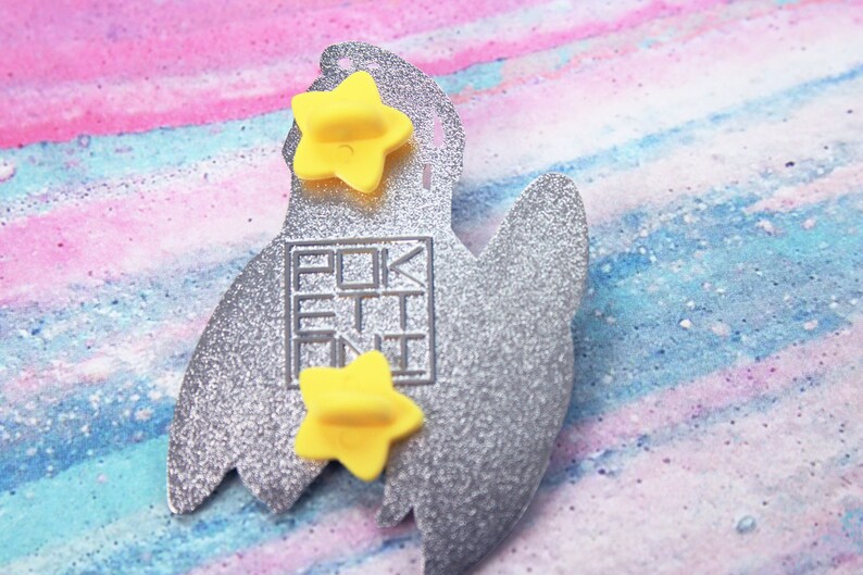 yellow rubber star pin backings for enamel pins image 2