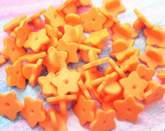 orange rubber star pin backings for enamel pins