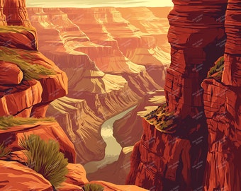 Grand Canyon, Arizona-Graphic Poster