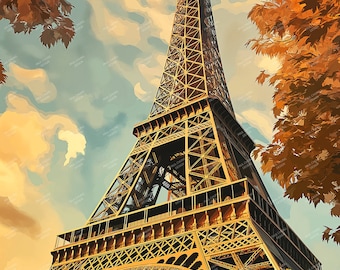 Eiffel Tower, Paris-Graphic Poster