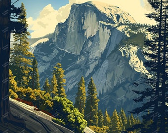 Yosemite National Park-Graphic Poster