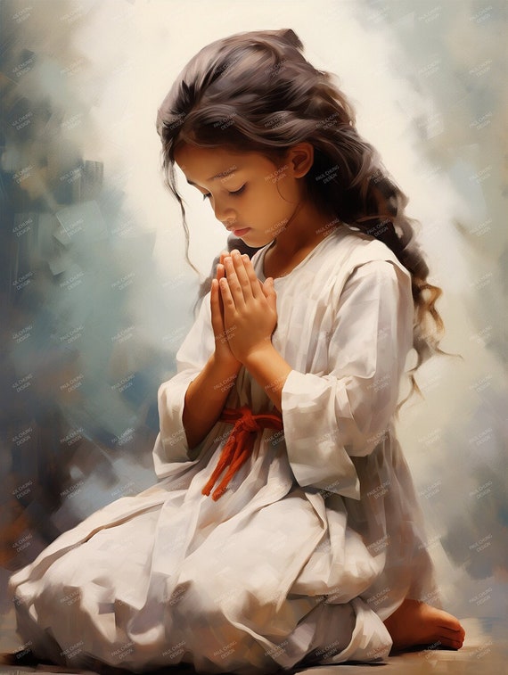 A Girl Praying - Etsy