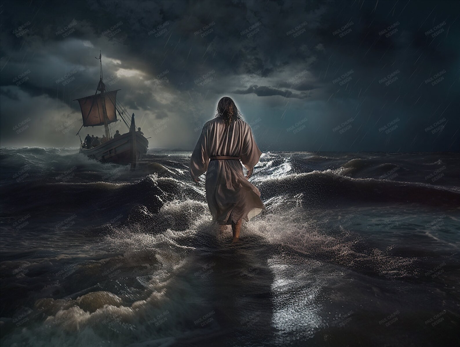 Jesus Walking on the Water - Etsy