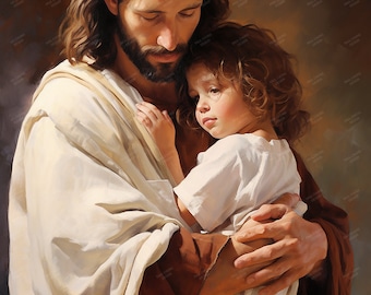 Jesus Hugging A Child