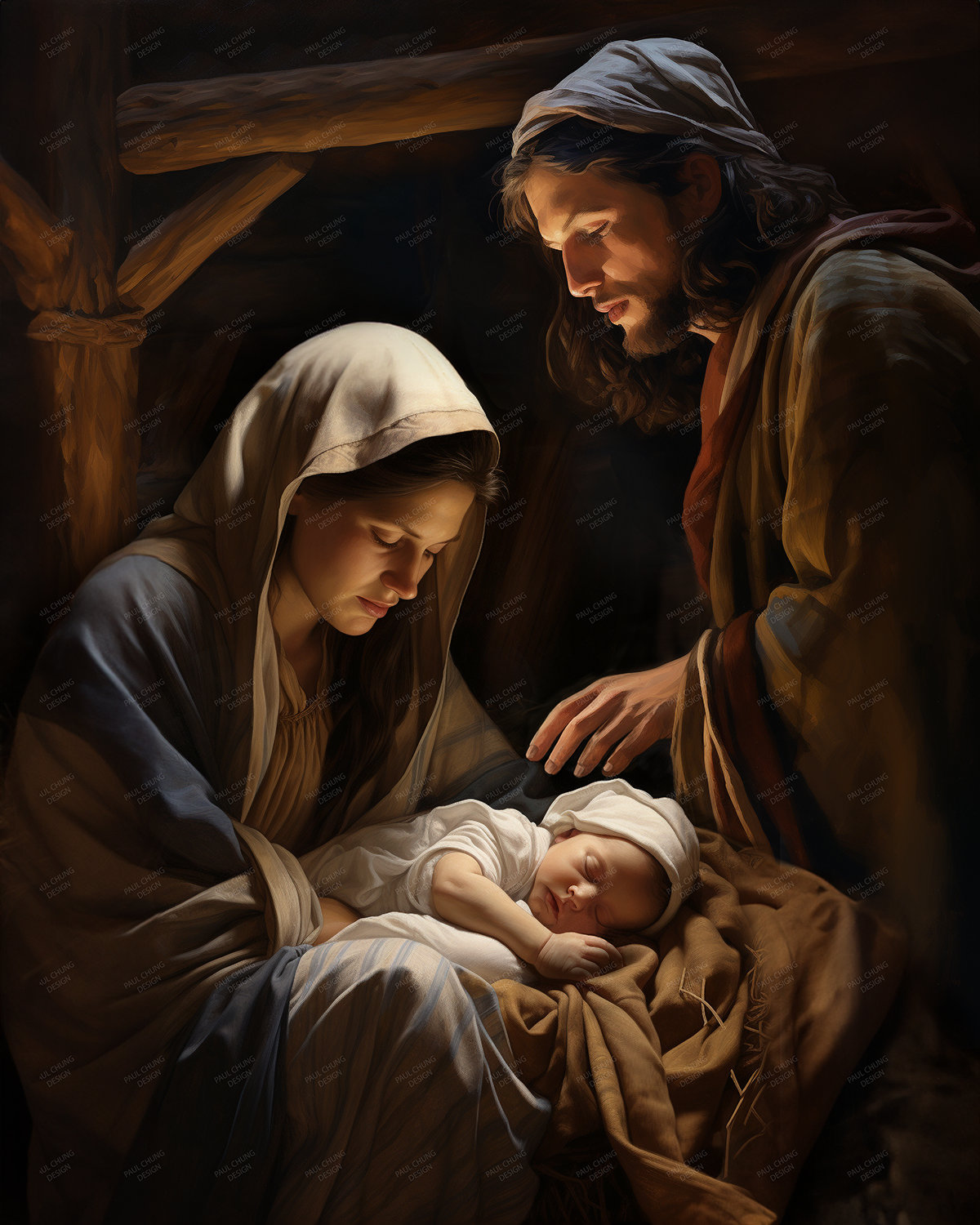 Mary and Joseph With Baby Jesus Etsy