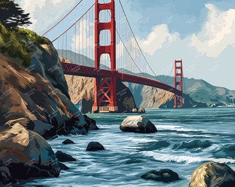 Golden Gate Bridge-Graphic Poster