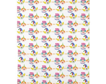 Cute Lil Clowns Baby Swaddle Blanket