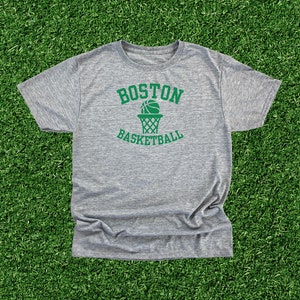 Grey Boston Basketball T-Shirt