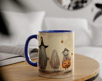 Taza de Halloween Whimsical Ghost Trio / Taza decorativa de 325 ml