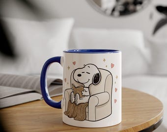 Tasse mignonne de lecture de chien de Zazzle.be Liste d'envies Vous avez des idées ? Tasse à café décorative de 11 oz