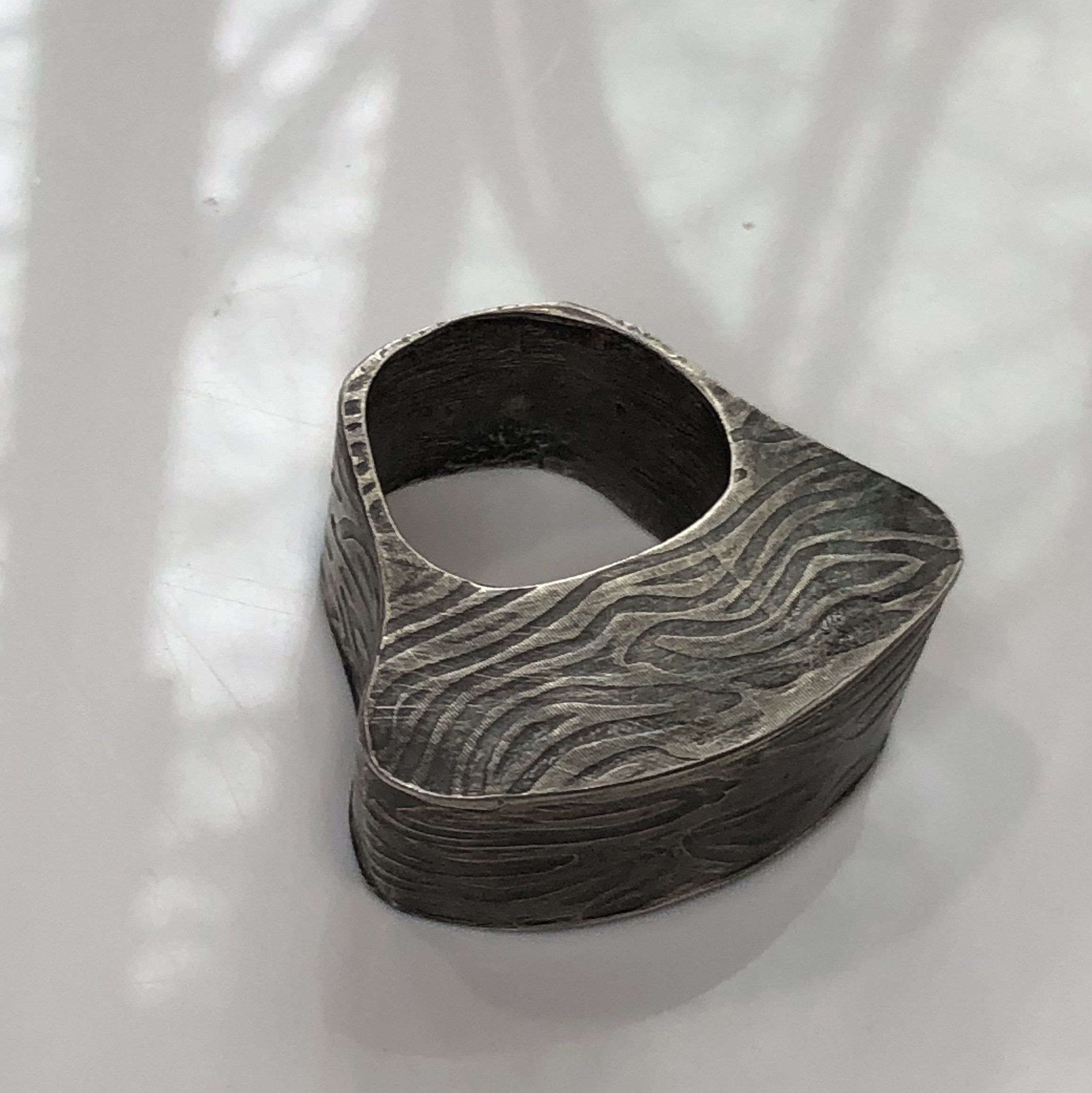 Statement Ring Hollow Form Ring Box Ring Sterling Silver Etsy