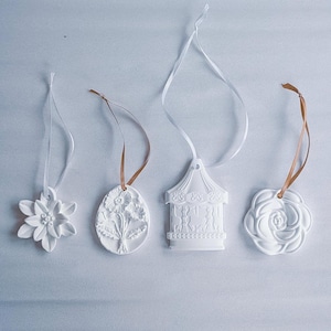 Ceramic Essential Oil Diffuser: Handmade Christmas Ornament Decor