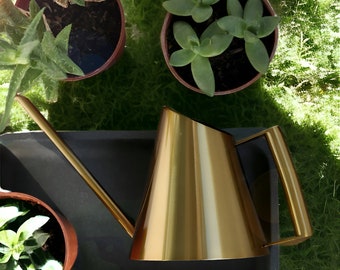 Watering Can for Houseplants & Outdoor Plants | Stainless Steel Premium | Nordic Minimalist Spout Bottle | Gold and Bronze | 400 900 1500 ml