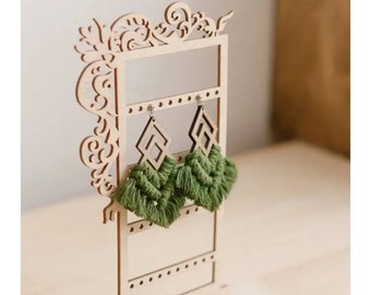 Earring Display Stand ,Hanging hook, Laser Cut Pattern Model, Market Stall